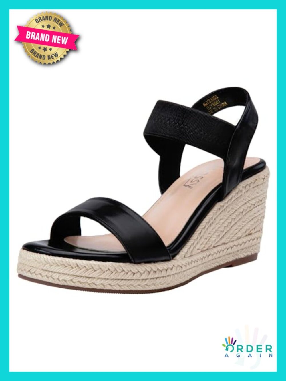 Espadrille Wedge Sandals Platform 3.5 Inch Heel Arch Support Non Slip Ankle